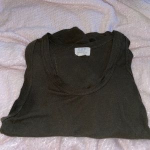 Racer back Olive Tank Top